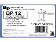 Zdjęcie: Listwa przyokienna BP12 z uszczelką 9x6 mm ciemny orzech BELLA PLAST