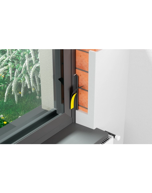 Zdjęcie: Listwa przyokienna BP12 z uszczelką 9x6 mm ciemny orzech BELLA PLAST