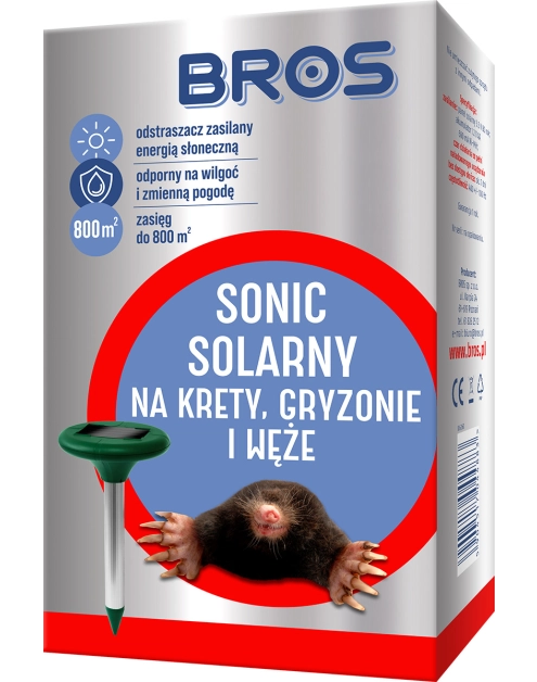 Zdjęcie: Odstraszacz kretów Sonic solarny BROS