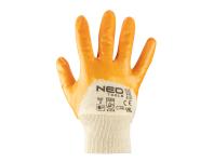 Zdjęcie: Rękawice robocze, bawełna, pokryte częściowo nitrylem, 4111X, rozmiar 8 NEO