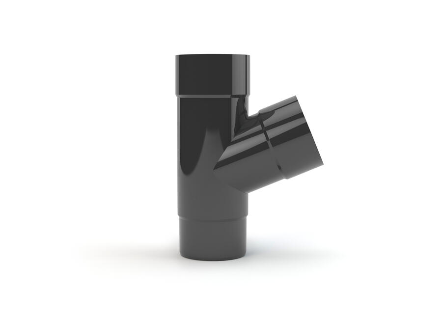 Zdjęcie: Trójnik rury spustowej 90/90 mm grafit GAMRAT