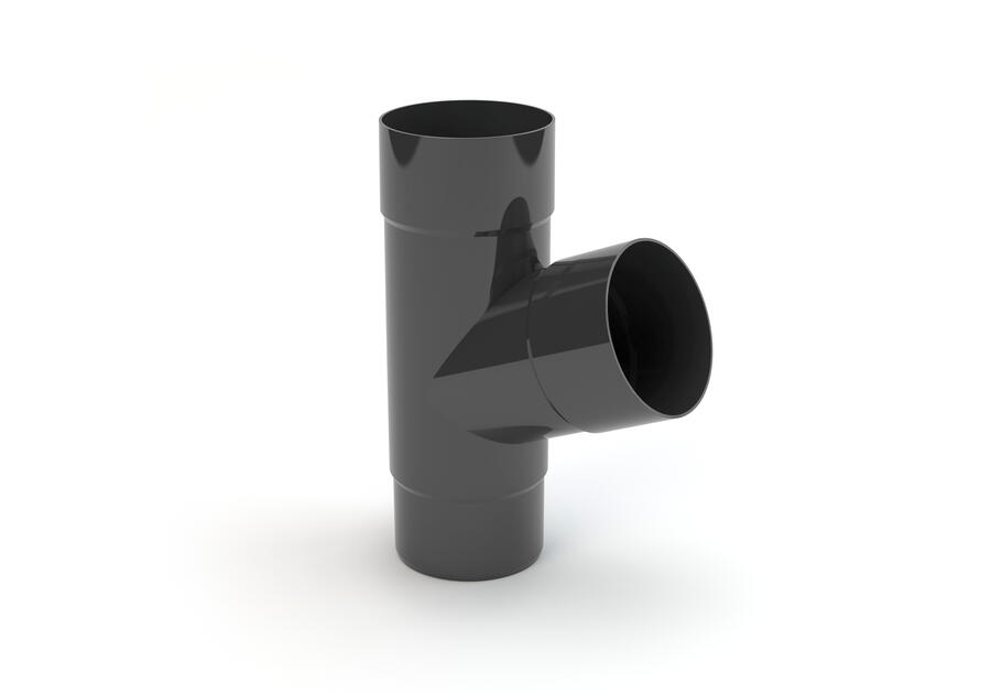 Zdjęcie: Trójnik rury spustowej 90/90 mm grafit GAMRAT