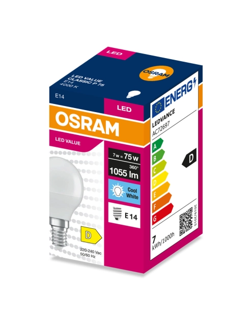 Zdjęcie: Lampa LED Value Classic P 75 7 W 4000K E14 OSRAM