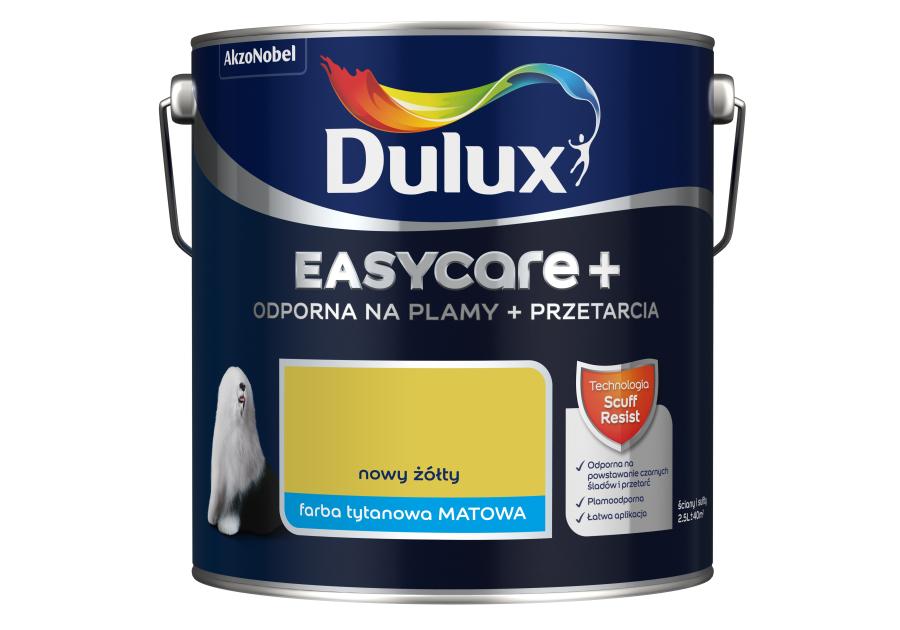 Zdjęcie: Farba lateksowa EasyCare+ Nowy Żółty 2,5 L DULUX