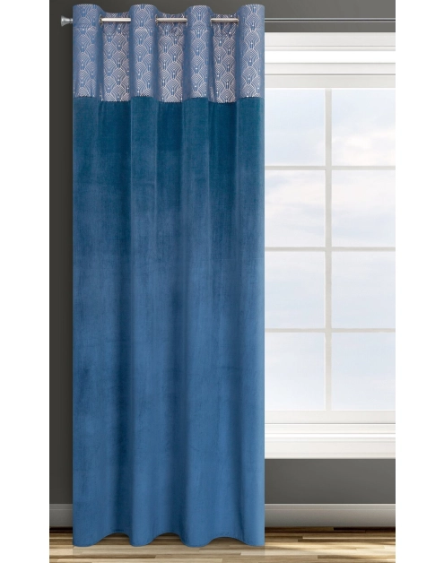 Zdjęcie: Zasłona gotowa D91 Agnes 140x250 cm granatowy EUROFIRANY