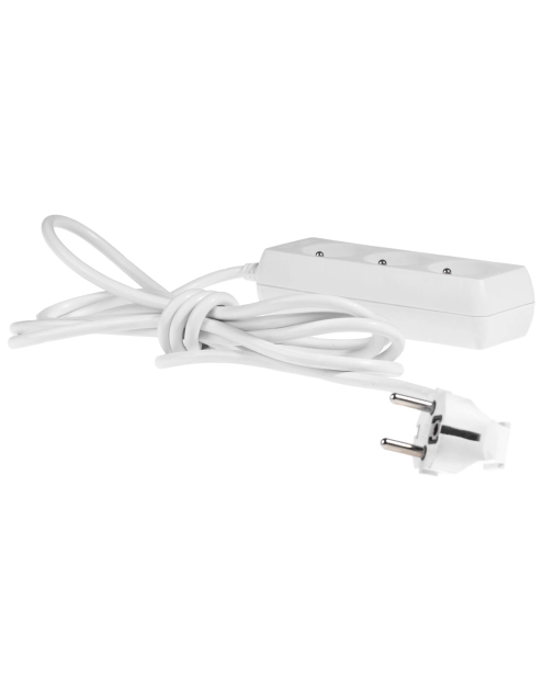 Zdjęcie: Przedłużacz stały z trzykrotnym gniazdem wtyczkowym PS-370/5,0 Eco biały PLASTROL