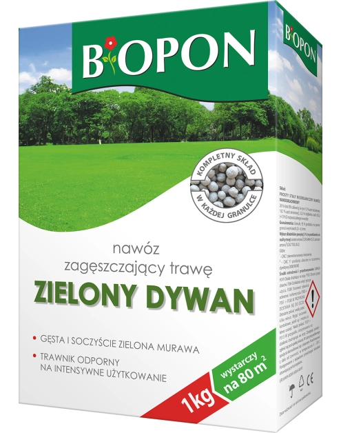 Zdjęcie: Nawóz zielony dywan zagęszczający trawę 1 kg BOPON