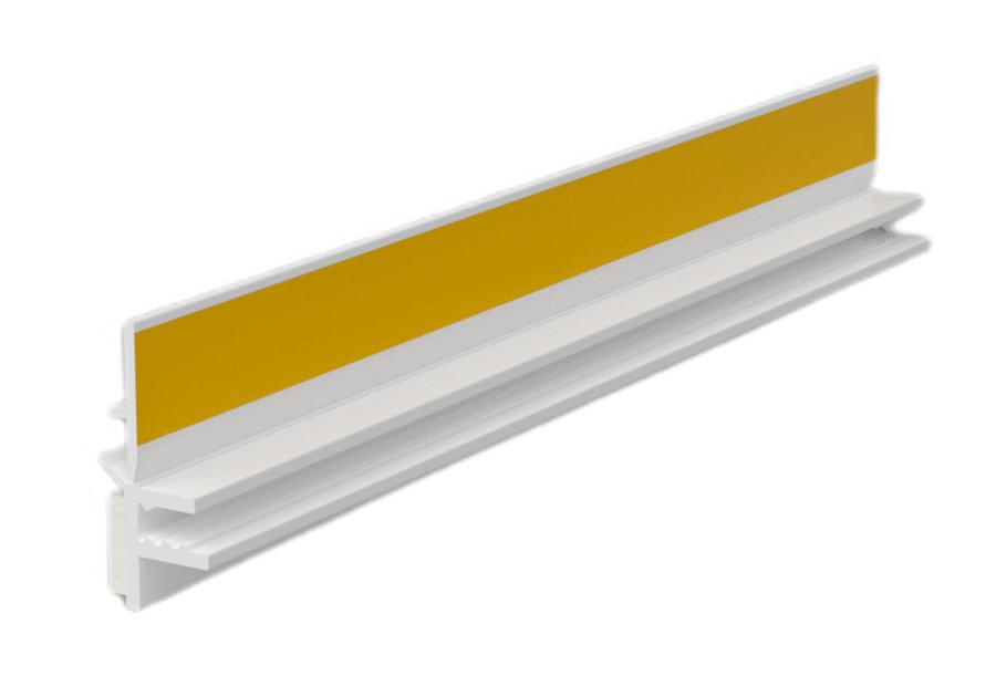 Zdjęcie: Listwa PVC przyokienna, dylatacyjna, tynkarska z uszczelką BP12 MIDI L250 9/3 biały BELLA PLAST