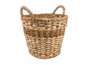 Koszyk z trawy morskiej z uchwytami 34x34x29/36 cm TIN TOURS