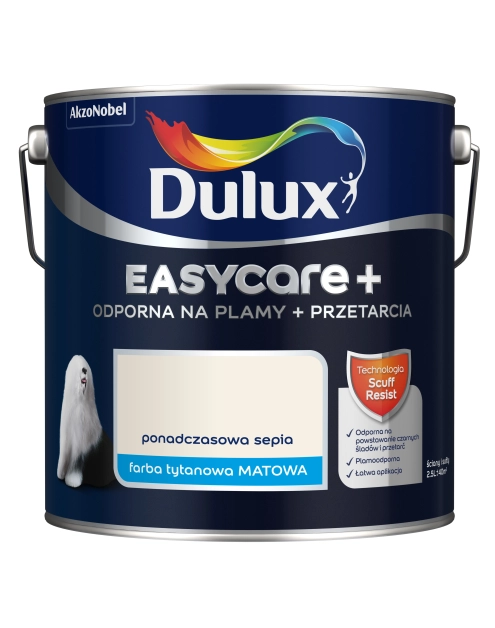 Zdjęcie: Farba lateksowa EasyCare+ Ponadczasowa Sepia 2,5 L DULUX