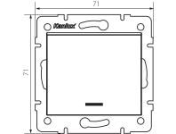 Zdjęcie: Łącznik jednobiegunowy LED Logi 02-1110-142 MOWION