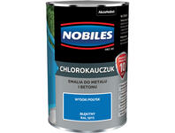 Zdjęcie: Emalia do metalu i betonu Chlorokauczuk błękitny wysoki połysk 0,9 L NOBILES