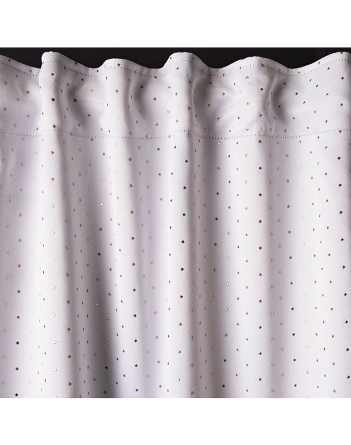 Zdjęcie: Zasłona blackout z nadrukiem-romby classic chic biało-złoty 140x270 cm CHIC HOME