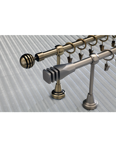 Zdjęcie: Karnisz pojedynczy Hefajstos Plus 16 mm - 160 cm kulka złoto KARWEL