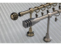 Zdjęcie: Karnisz pojedynczy Hefajstos Plus 16 mm - 160 cm kulka złoto KARWEL