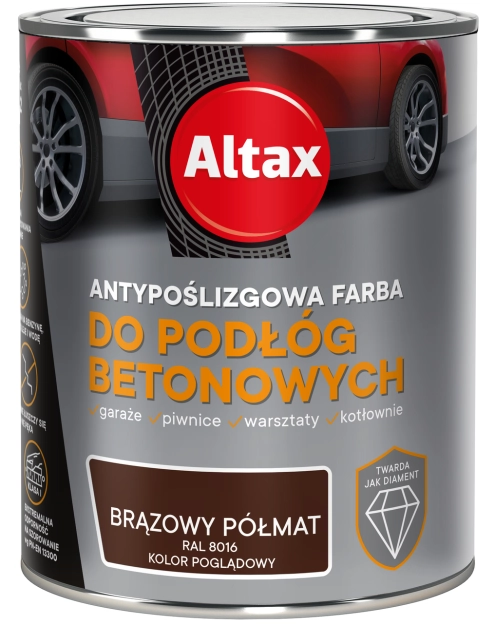 Zdjęcie: Farba do podłóg betonowych 0,75 L brązowy półmat ALTAX