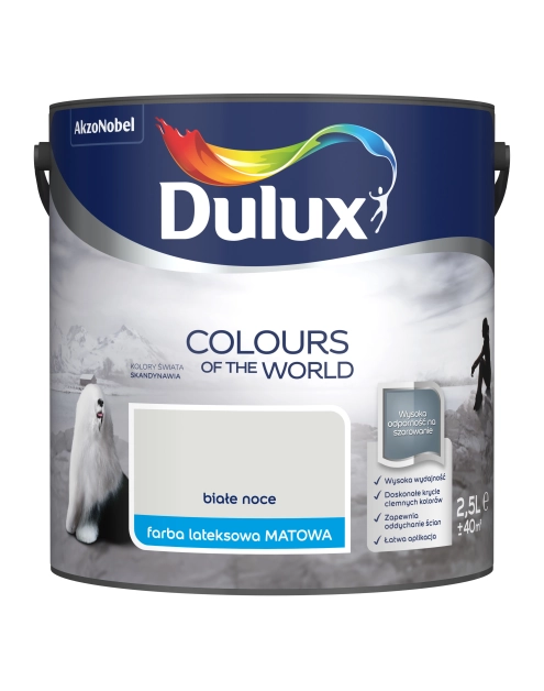 Zdjęcie: Farba do wnętrz Kolory Świata 2,5 L białe noce DULUX