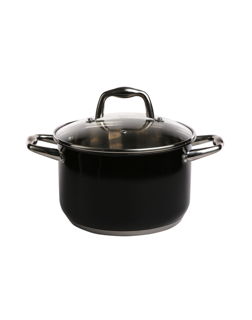 Zdjęcie: Garnek Nero nierdzewny 20 cm z pokrywką szklaną ALTOMDESIGN