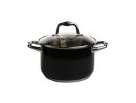 Zdjęcie: Garnek Nero nierdzewny 20 cm z pokrywką szklaną ALTOMDESIGN