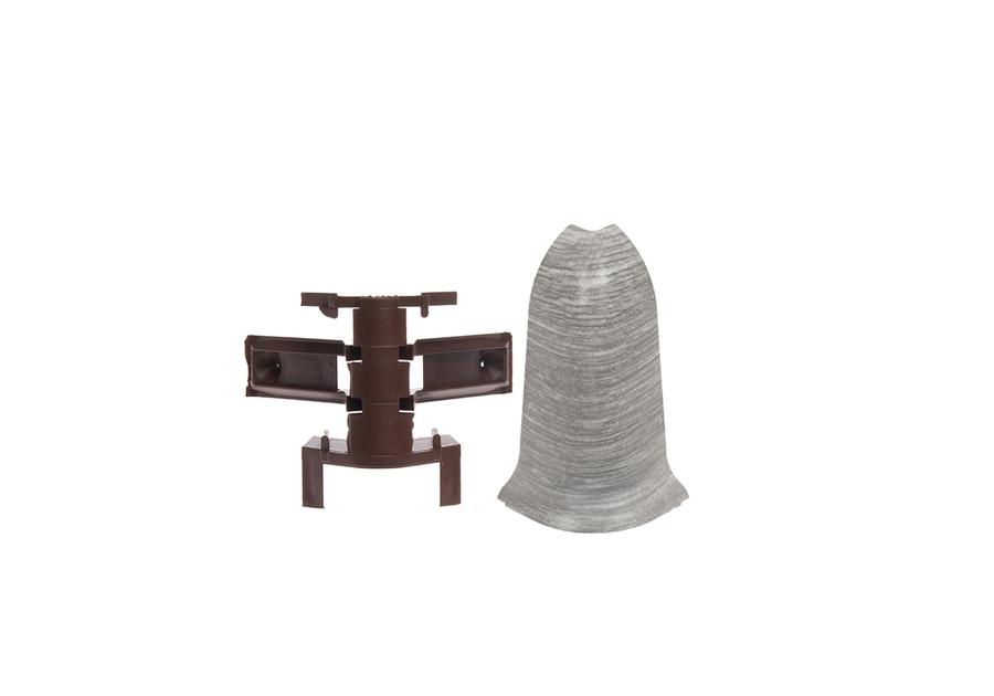 Zdjęcie: Narożnik zewnętrzny + RAK do listwy przypodłogowej Premium mat Dąb Skandynawski 2 szt. CEZAR