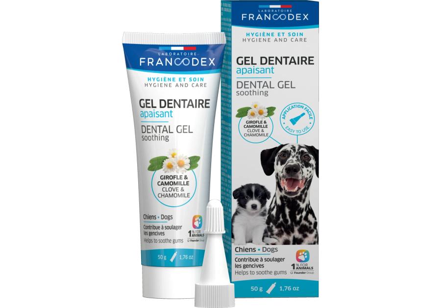 Zdjęcie: Żel dentystyczny dla psa łagodzący i przeciwzapalny 50 g FRANCODEX