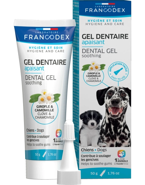 Zdjęcie: Żel dentystyczny dla psa łagodzący i przeciwzapalny 50 g FRANCODEX