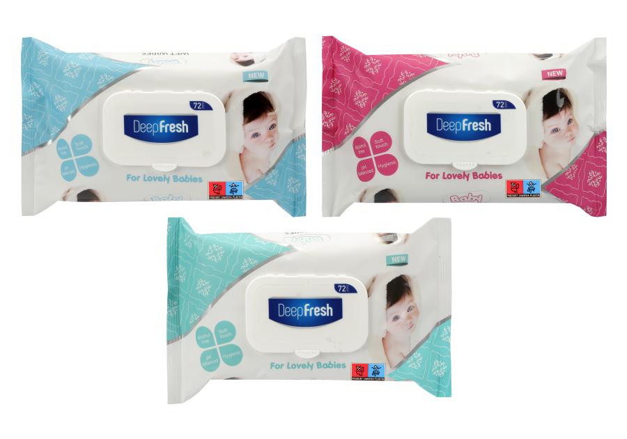 Zdjęcie: Chusteczki nawilżające dla dzieci i niemowląt DF Love Baby 72 sztuki fliptop DEEP FRESH