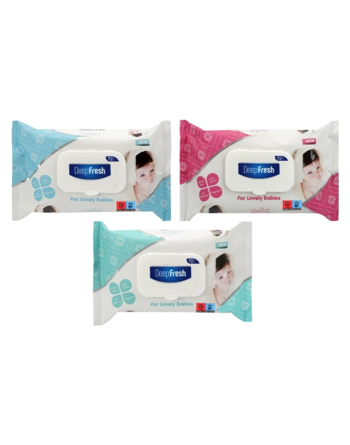 Zdjęcie: Chusteczki nawilżające dla dzieci i niemowląt DF Love Baby 72 sztuki fliptop DEEP FRESH