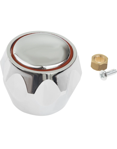 Zdjęcie: Pokrętło do baterii dwuuchwytowej chrom/czerwone KUCHINOX