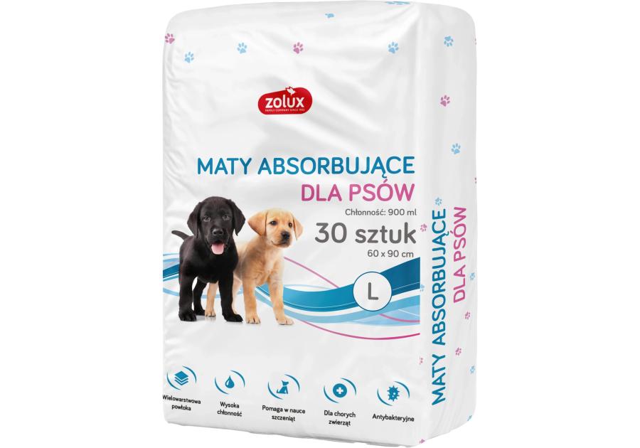 Zdjęcie: Podkłady higieniczne dla psa XL 90x60 cm, 30 sztuk ZOLUX