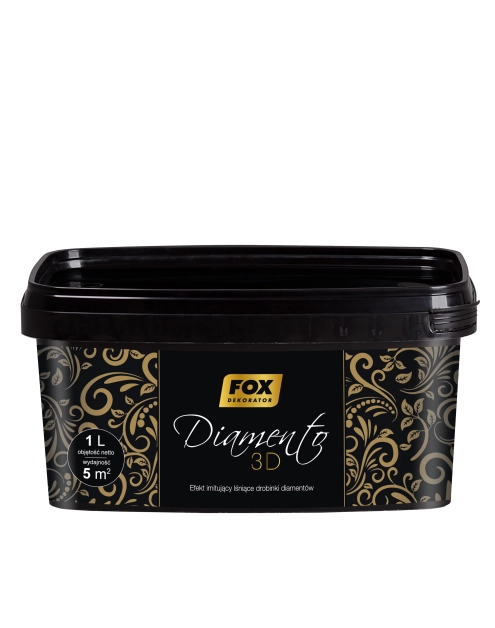 Zdjęcie: Farba dekoracyjna Fox Diamento 3D kolor carbon 1L ATLAS