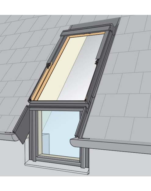 Zdjęcie: Kołnierz do okien kolankowych EFS 0012 płaski, 134x160 cm VELUX