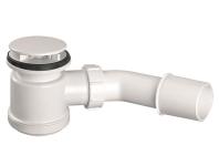 Zdjęcie: Syfon brodzikowy wys. 90 mm z odejściem 40/50 mm pokrywa abs biała 70 mm MCALPINE