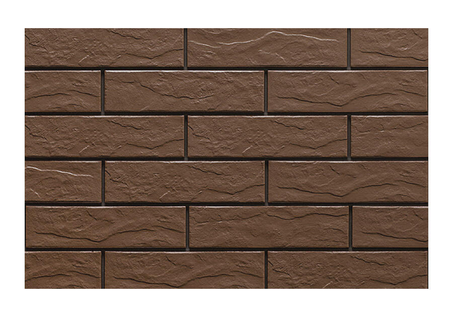 Zdjęcie: Płytka elewacyjna Brąz rustiko 24,5x6,5 cm CERRAD