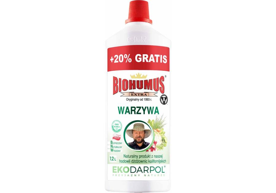 Zdjęcie: Nawóz Biohumus Extra Warzywa 1 L + 20% gratis EKODARPOL