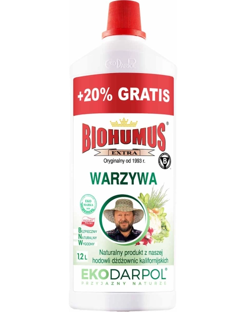 Zdjęcie: Nawóz Biohumus Extra Warzywa 1 L + 20% gratis EKODARPOL