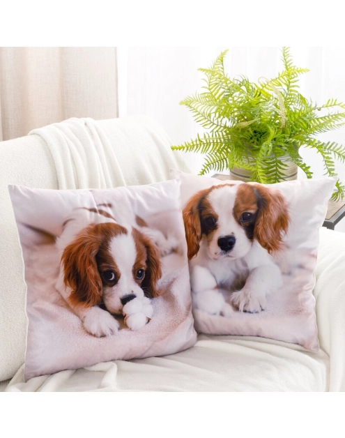 Zdjęcie: Poszewka Animal 78 biała 45 x 45 cm Mink EUROFIRANY