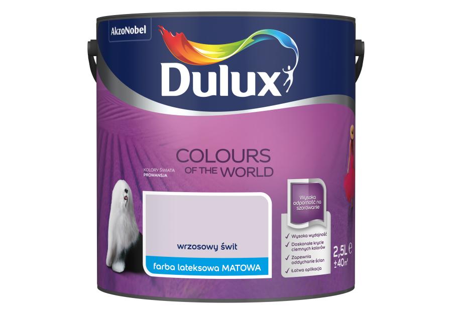 Zdjęcie: Farba do wnętrz Kolory Świata 2,5 L wrzosowy świt DULUX