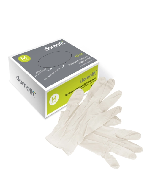 Zdjęcie: Rękawice winylowe do kontaktu z żywnością M 60 szt. DOMOTTI