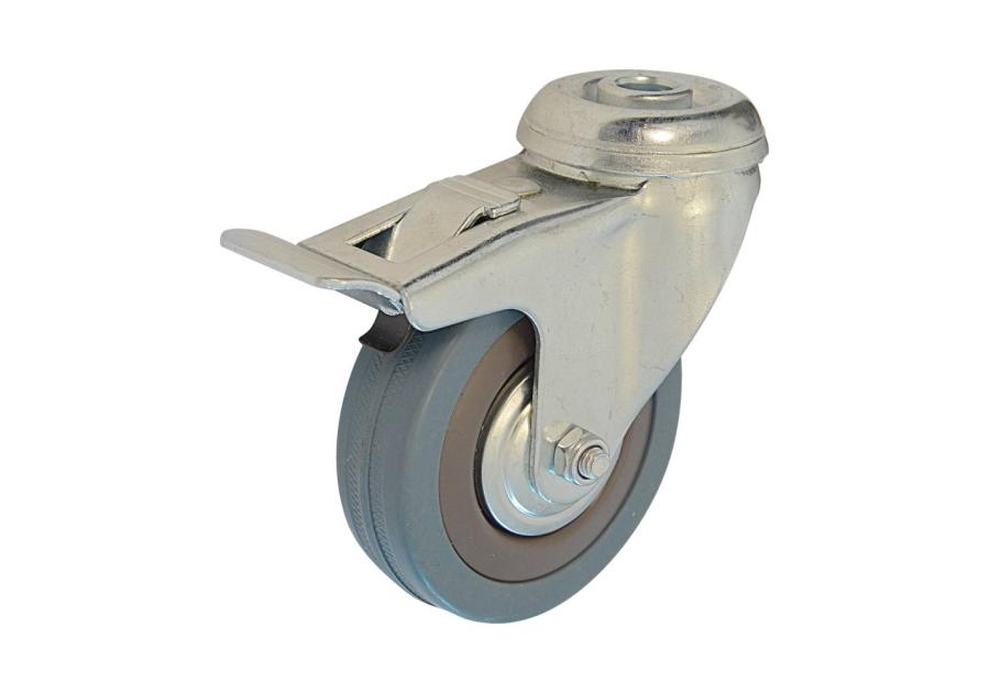 Zdjęcie: Zestaw jezdny obrotowy z hamulcem 75 mm, 50 kg otwór mocujący METRO