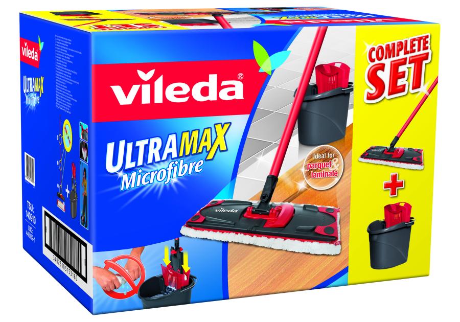 Zdjęcie: Zestaw mop Ultramax wiadro + mop + wyciskacz VILEDA