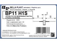 Zdjęcie: Listwa do boniowania PVC z siatką BP11 H1S L300 biała BELLA PLAST