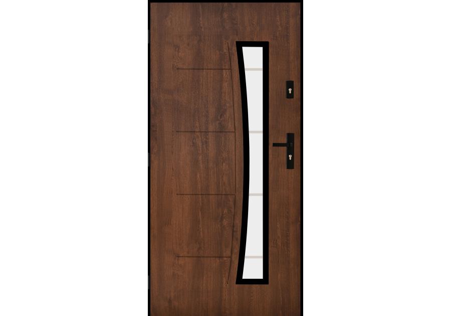 Zdjęcie: Drzwi zewnętrzne boliwia orzech 80l komplet ENTRYLINE