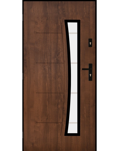 Zdjęcie: Drzwi zewnętrzne boliwia orzech 80l komplet ENTRYLINE