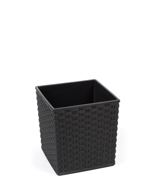 Zdjęcie: Doniczka Juka 19x19 cm rattan czarna LAMELA