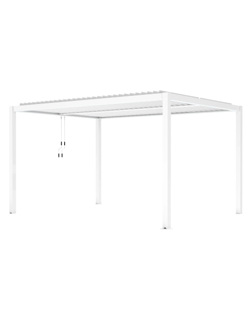 Zdjęcie: Pergola ogrodowo-tarasowa Luxe 3x4x2.5 m biała z LED na zamówienie MIRPOL