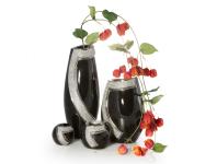 Zdjęcie: Wazon Nelda 16x12x24 cm czarno-srebrny EUROFIRANY