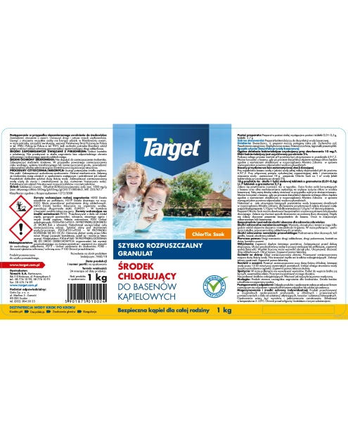 Zdjęcie: Środek zwalczający bakterie i dezynfekujący wodę basenową Chlortix szok 1 kg TARGET