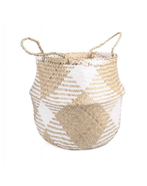 Zdjęcie: Koszyk z trawy morskiej z uchwytami 32x32x30/40 cm TIN TOURS