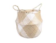 Zdjęcie: Koszyk z trawy morskiej z uchwytami 32x32x30/40 cm TIN TOURS